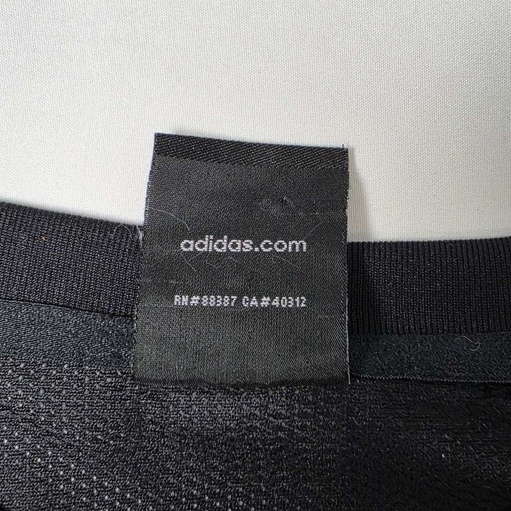 Adidas T-Shirt Men Large Black Active 360 Short Sleeve AZB004 Stripe Athletic - Picture 10 of 13